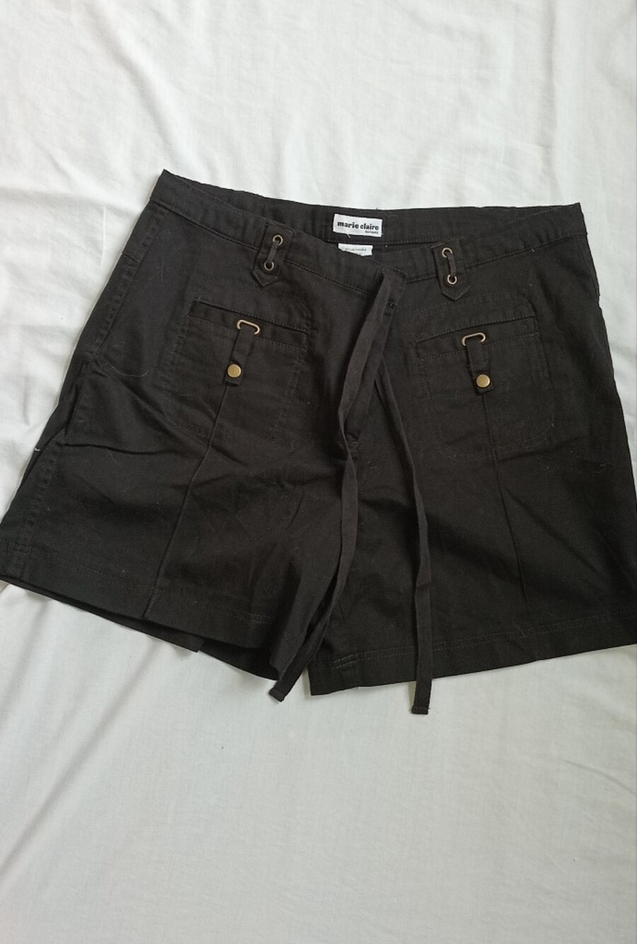 Marie Claire Black Cargo Style Shorts NWT Womens Size 15